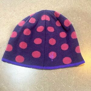 Ibex Merino Wool Polka Dot Purple Hat